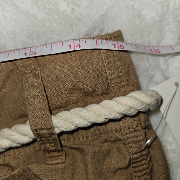 NWT! Y2k Mini Skirt Cargo Old Navy Ultra Low Waist Khaki Rope Belt 2000s NEW - Picture 13 of 16